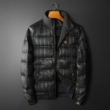80绒羽绒衣男士高端立领羽绒服Y21020P220控328黑金黑银，男装羽绒服，电商A315