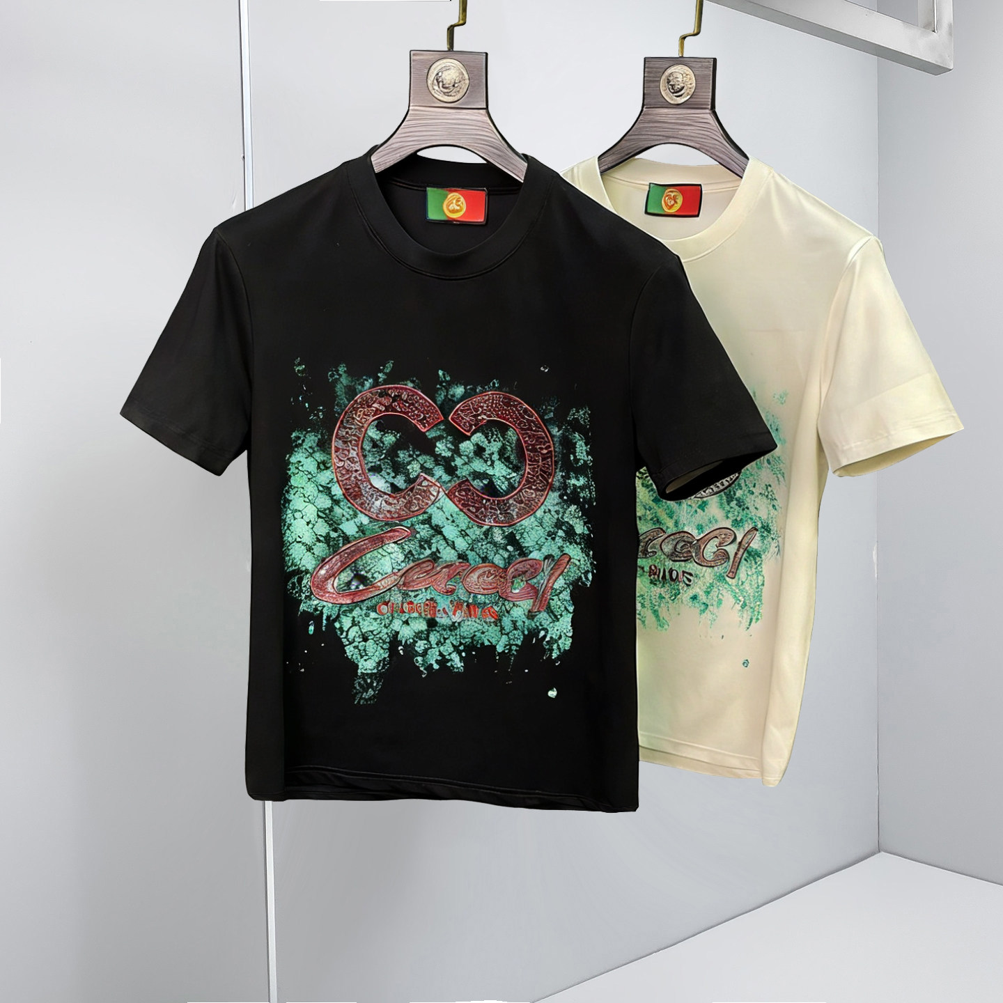 2026新款夏季男士重工艺刺绣T恤A315-XB89P75沙发图，男装T恤，电商A315