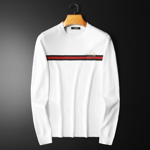 2022秋款男士长袖毛衣 针织衫打底毛衣 货号8602 P75 黑图片