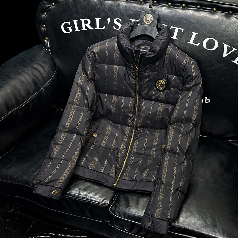 80绒羽绒衣男士高端立领羽绒服Y8812P195控298平铺，男装羽绒服，电商A315