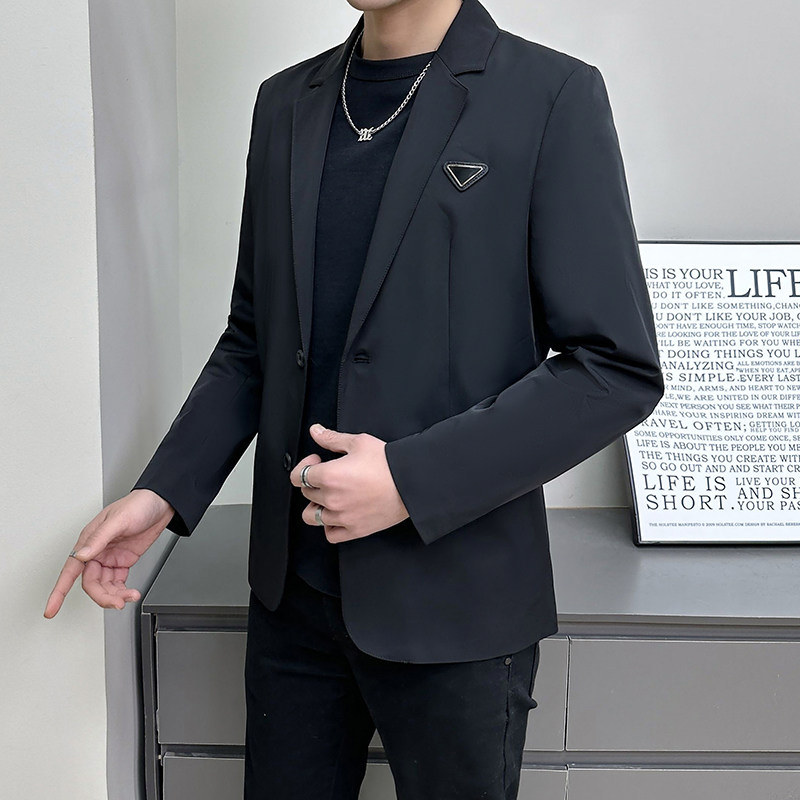 2024年春款男士西装男士休闲西服长期供货K02P155模特图,男装西服,电商A315