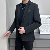 2024年春款男士西装男士休闲西服长期供货K02P155模特图，男装西服，电商A315