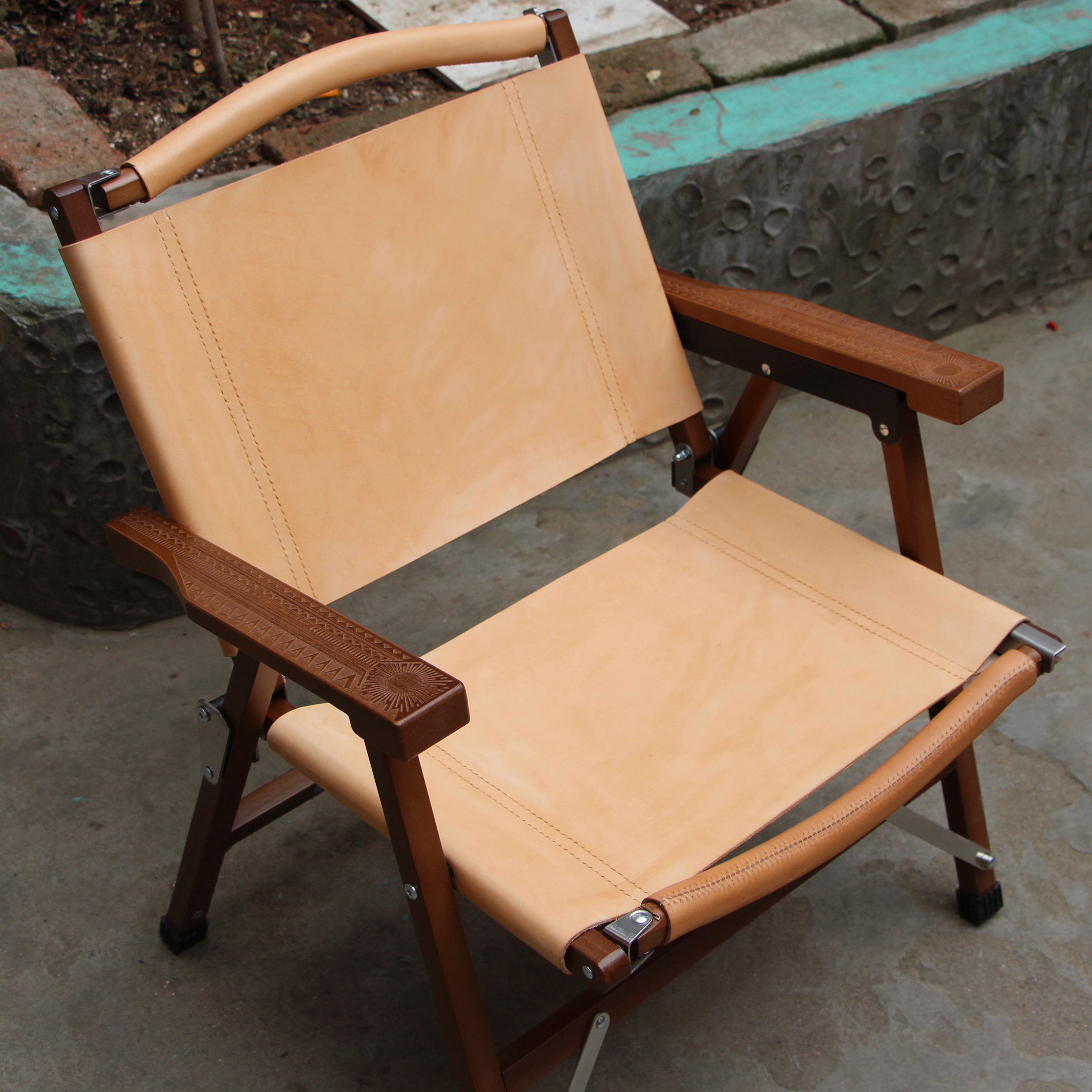 户外椅子手工头层牛皮