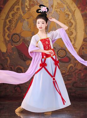 西游记嫦娥仙子服装女童cos服古装汉服儿童中秋表演出服舞蹈服