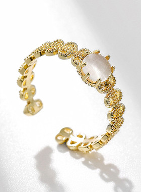 气质复古高级开口时尚仿猫眼石