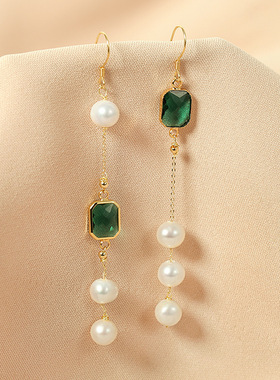 戴拉高级感珍珠耳环项链手链