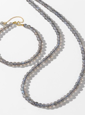 戴拉高级感复古月光石项链手链