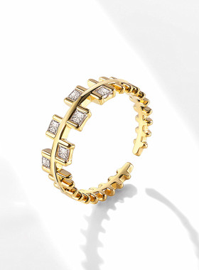 时尚个性简约开口气质潮酷鱼骨