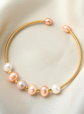 淡水珍珠时尚开口复古优雅高级