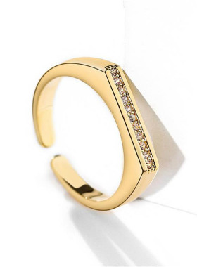 时尚风小众设计感夸张开口戒指