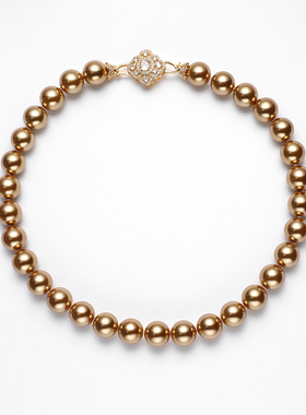 戴拉高级感深咖色美拉德风项链