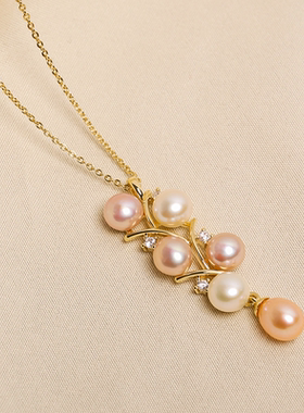 戴拉时尚气质项链女淡水珍珠吊坠潮个性配饰品 小众高级感锁骨链