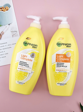 保税~泰国卡尼尔garnier vc377柠檬美白身体乳2x烟酰胺提亮肤色
