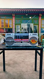 夏普575收录机经典收藏版成色85新以上双卡磁带播放收音机