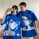 主推情侣装新品潮卡通动漫圆领情侣短袖T恤班服G1005P35女类，男装T恤，电商A339