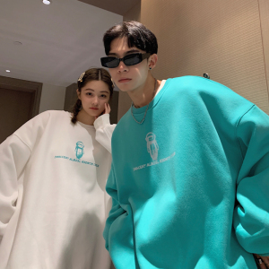 主推 情侣装秋装 潮牌太空人卡通印花情侣卫衣外套G940 P38 男类图片