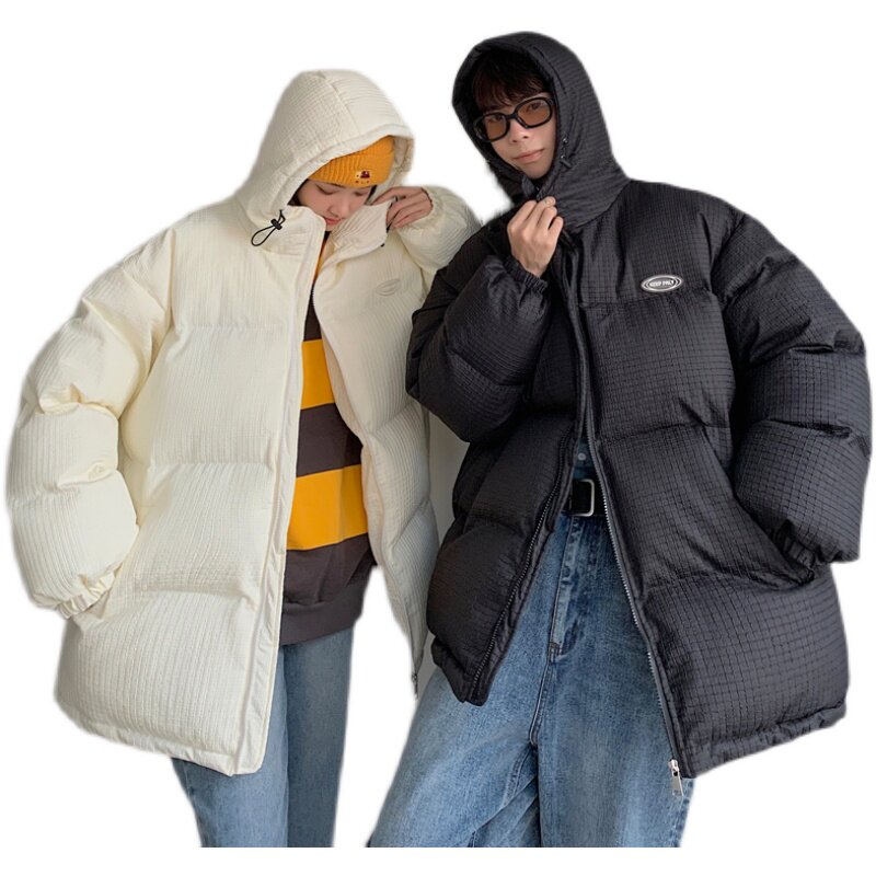 情侣装冬装连帽加厚保暖羽绒棉情侣棉衣华夫格外套G971P128男,男装棉衣,电商A339