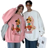 2021情侣装新款卡通涂鸦情侣卫衣女宽松大码外套G933P35男类，女装短外套，电商A339