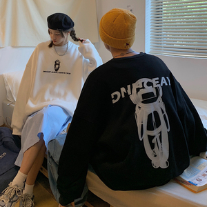 主推 情侣装秋装 潮牌太空人卡通印花情侣卫衣外套G940 P38 女类图片