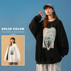 中性风 2026新款秋季港风情侣卫衣女宽松韩版外套 G936 P35 女类图片