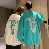 主推情侣装秋装潮牌太空人卡通印花情侣卫衣外套G940P38女类，女装短外套，电商A339