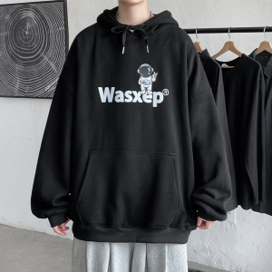 大皂短句 潮卡通动漫太空人连帽套头卫衣连帽外套大码 G946 P48，女装短外套，电商A339