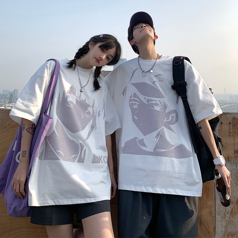 主推情侣装新品潮卡通动漫圆领情侣短袖T恤班服G1005P35男类,男装T恤,电商A339