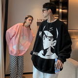 主推情侣装秋装卡通动漫潮圆领套头情侣卫衣G945P35男类，男装卫衣，电商A339