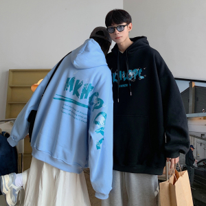 情侣装秋装 太空人字母印花宽松大码情侣卫衣女外套G957 P58 男类图片