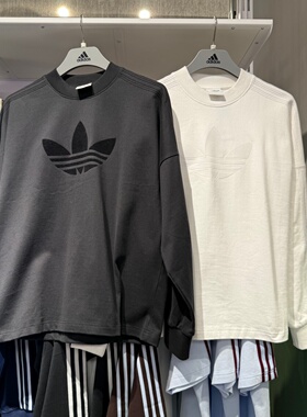 Adidas阿迪达斯三叶草26春新款男女半高领运动套头衫长袖 KD6575