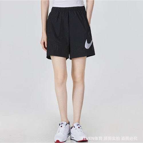 正品NIKE/耐克女子夏季新款速干简约运动休闲大勾梭织短裤 DM6740