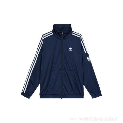 adidas三叶草立领柔软透气长袖中性24秋运动茄克JL8398JL8400