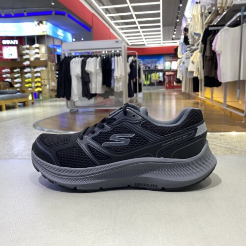 Skechers斯凯奇夏男运动新款缓震运动透气厚底跑步鞋220861-BKCC