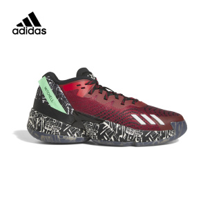 阿迪达斯男鞋新年限定米切尔4代新款签名版专业实战篮球鞋IF2162