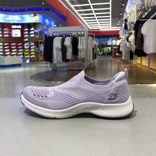 Skechers斯凯奇一脚蹬薄底鞋26春季女子透气时尚休闲鞋104637-LAV