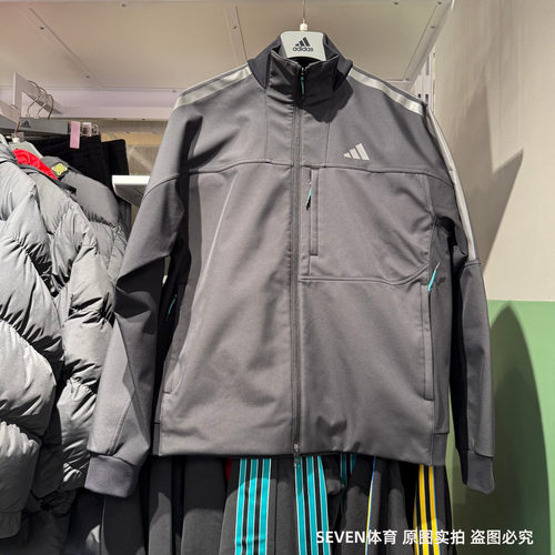 Adidas阿迪达斯男子26春外套梭织保暖防风跑步运动训练夹克KR0932