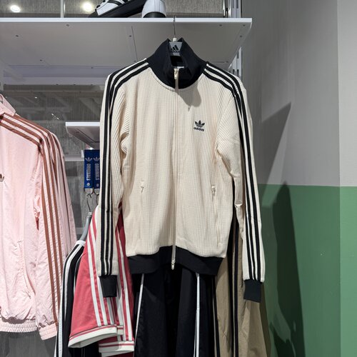 Adidas阿迪达斯三叶草男女26秋新款刺绣logo华夫格外套夹克JW0109