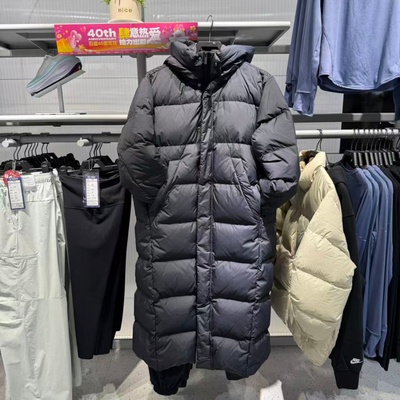 NIKE耐克JORDAN男冬季新款保暖加厚长款羽绒服连帽外套FV7270-010