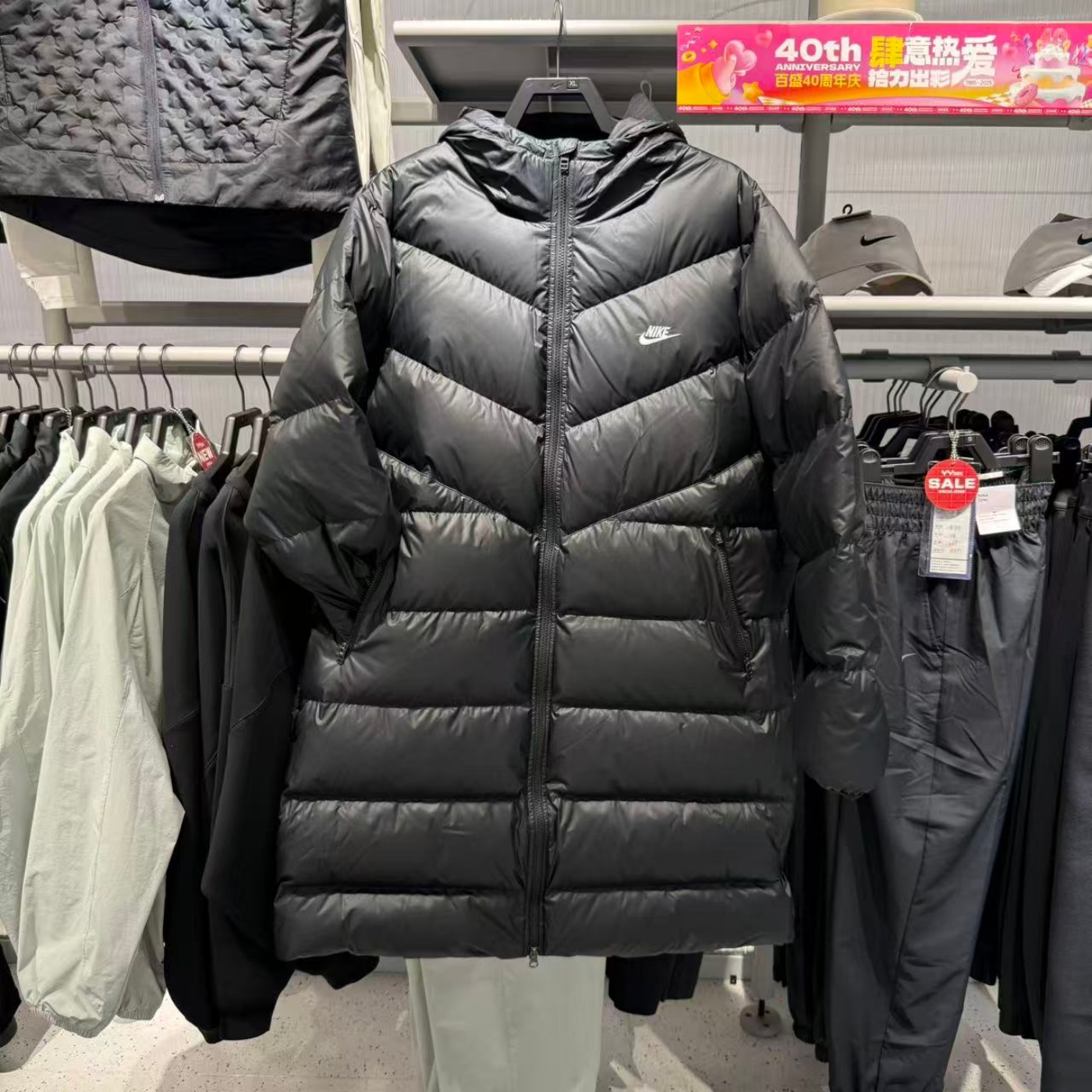 Nike耐克男冬季新款抗风防寒保暖羽绒衣中长款羽绒服 HV2720-010