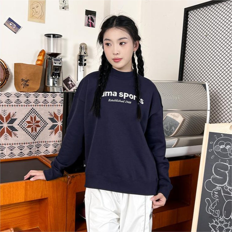 正品PUMA/彪马女子加绒圆领卫衣运动休闲套头衫625305-16-65-22