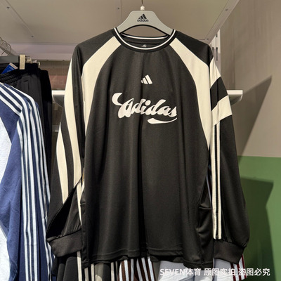 Adidas阿迪达斯26春季新款女子足球文化运动休闲长袖T恤 JY7638