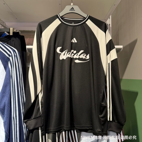 Adidas阿迪达斯26春季新款女子足球文化运动休闲长袖T恤 JY7638