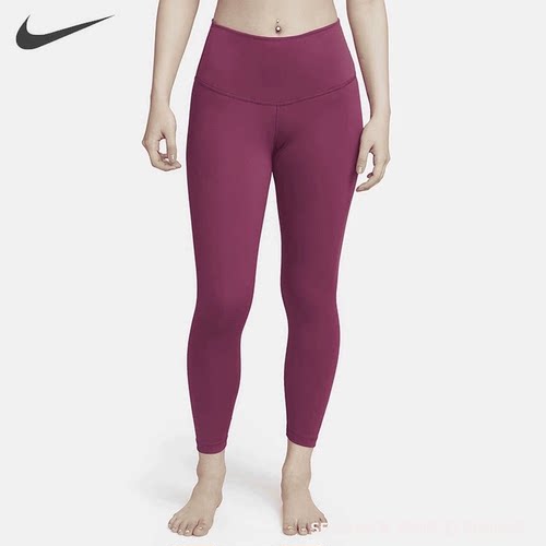 正品NIKE/耐克 女子高腰紧身跑步健身瑜伽训练九分长裤DM7024-653