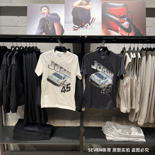 耐克JORDAN男25夏季新款飞人短袖赛车印花透气休闲半袖T恤IB7352