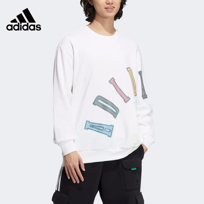 正品Adidas/阿迪达斯男子简约百搭休闲运动圆领套头衫卫衣 HM9993