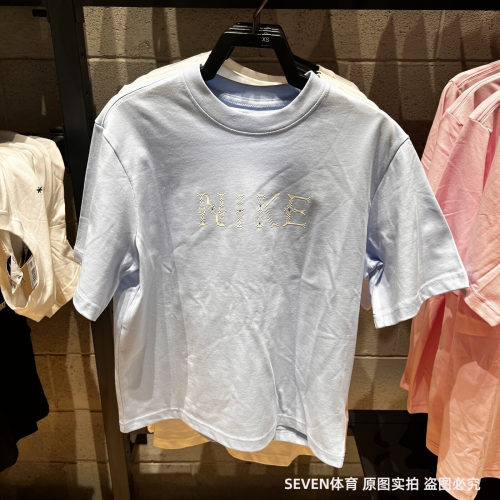 正品NIKE耐克女25夏新款短袖针织透气休闲百搭半袖T恤 II0446-441