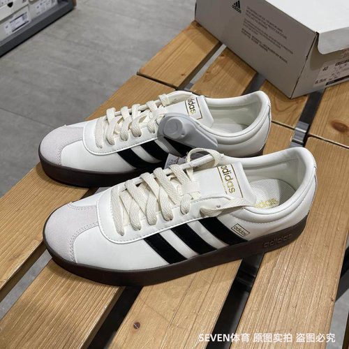 adidasVlCourtClassic白色减震耐磨低帮板鞋JI0497