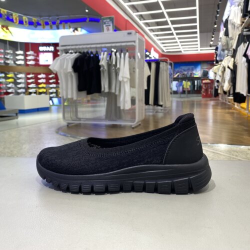 Skechers斯凯奇一脚蹬薄底鞋26春季女士透气时尚休闲鞋100961-BBK