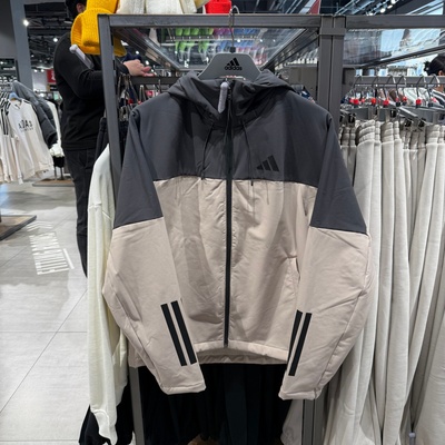 Adidas阿迪达斯加绒保暖冲锋衣男秋冬新款户外徒步外套夹克KF5231