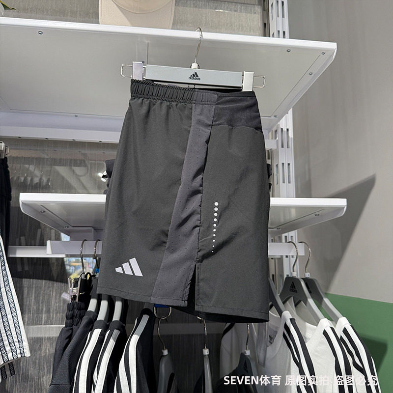 Adidas阿迪达斯男25夏新款梭织速干透气训练跑步运动短裤 JZ2349
